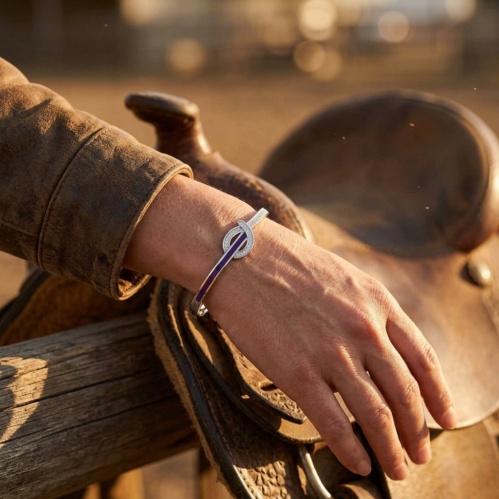 Knotted Power Bracelet - Purple