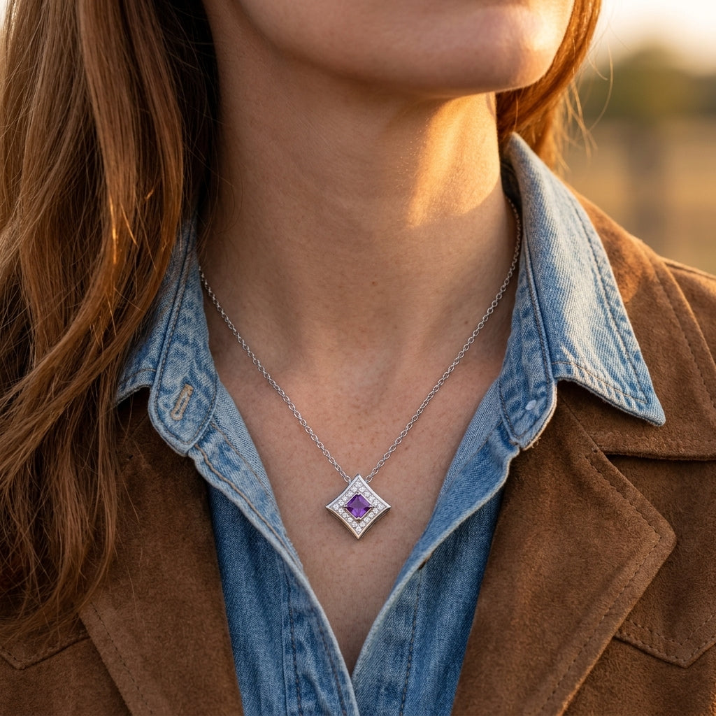 Soulful Waters Necklace - Amethyst