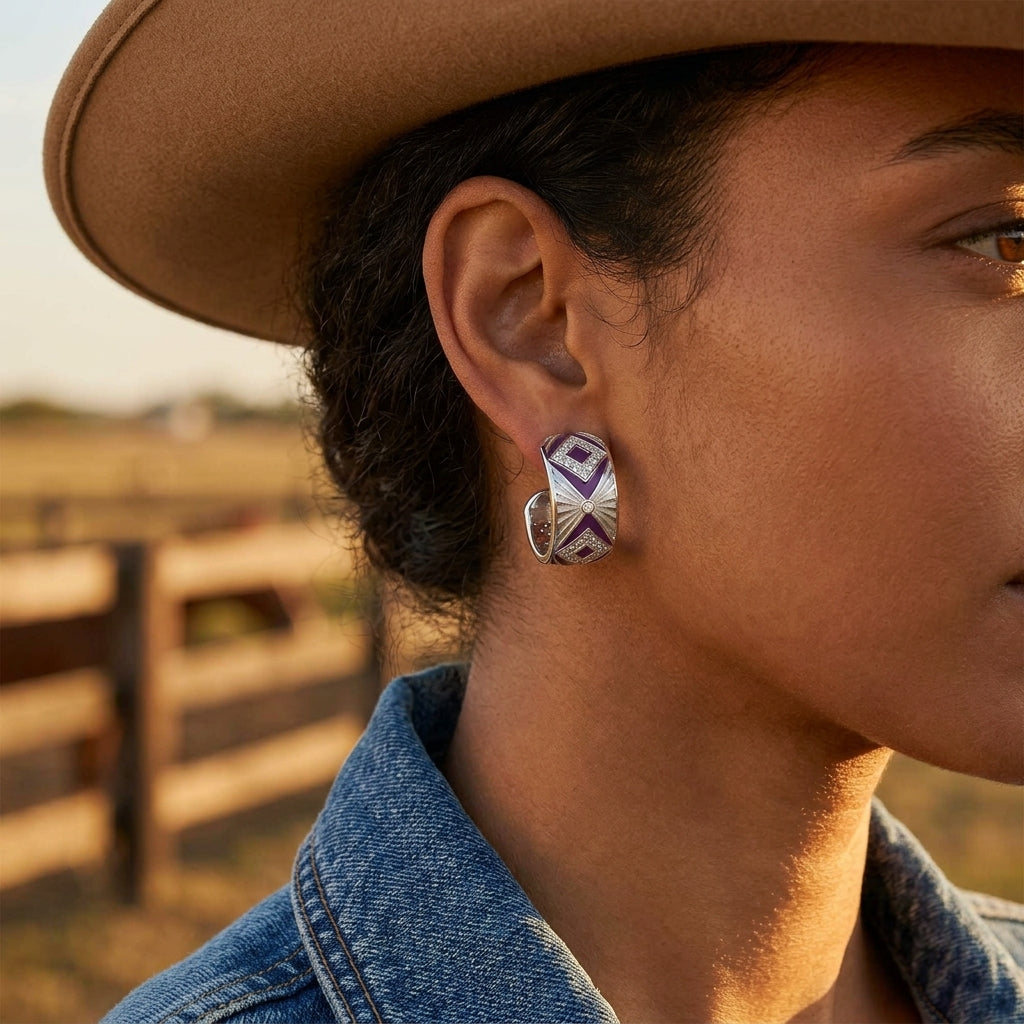 Cowgirl Legend Earrings - Purple