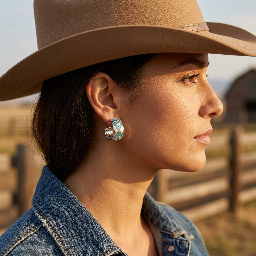 Cowgirl Legend Earrings - Turquoise