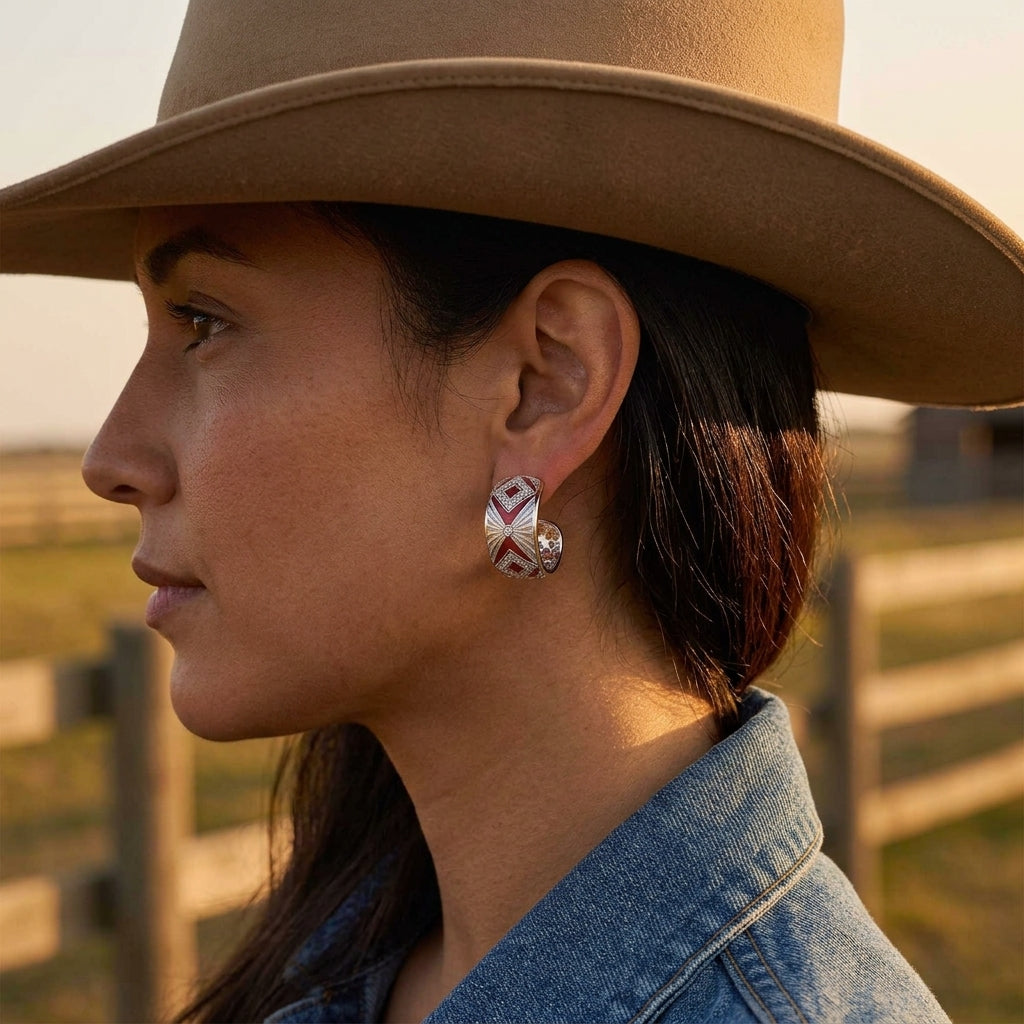 Cowgirl Legend Earrings - Red