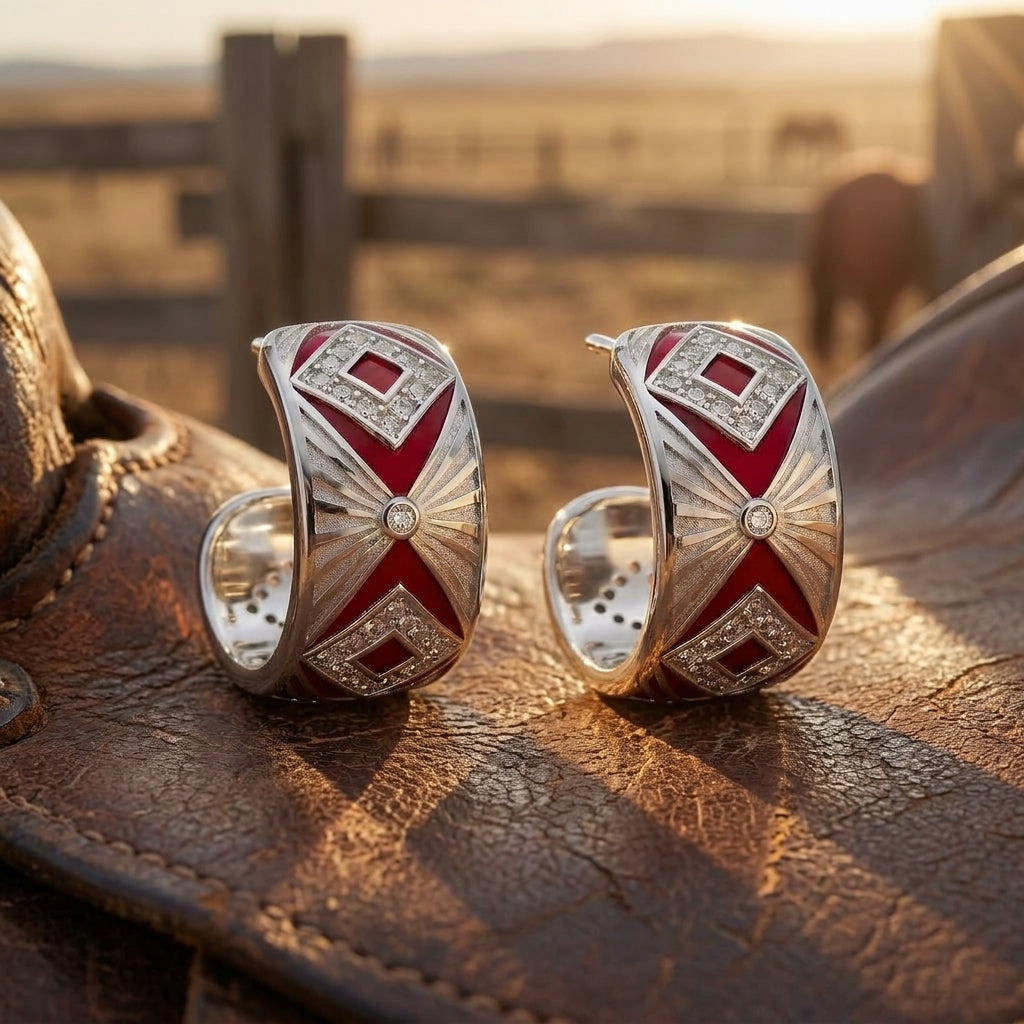 Cowgirl Legend Earrings - Red