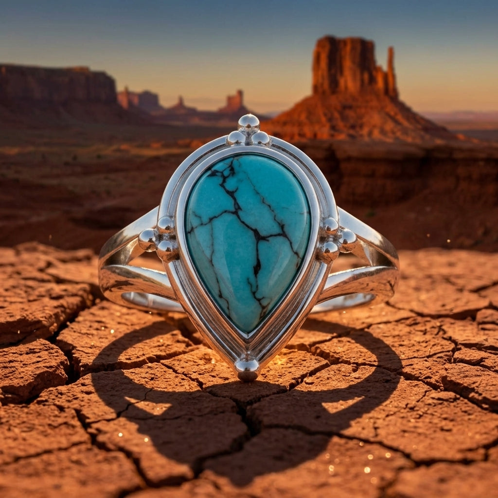 Desert Tears Ring - Turquoise