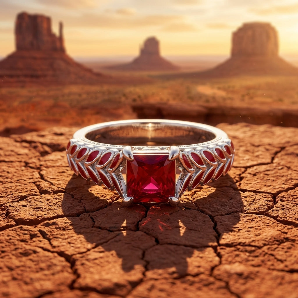 Golden Harvest Ring - Ruby