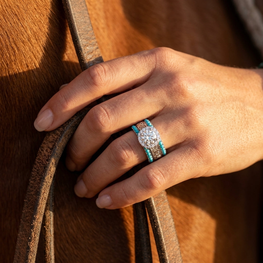 Desert Starpath Ring Set - Turquoise