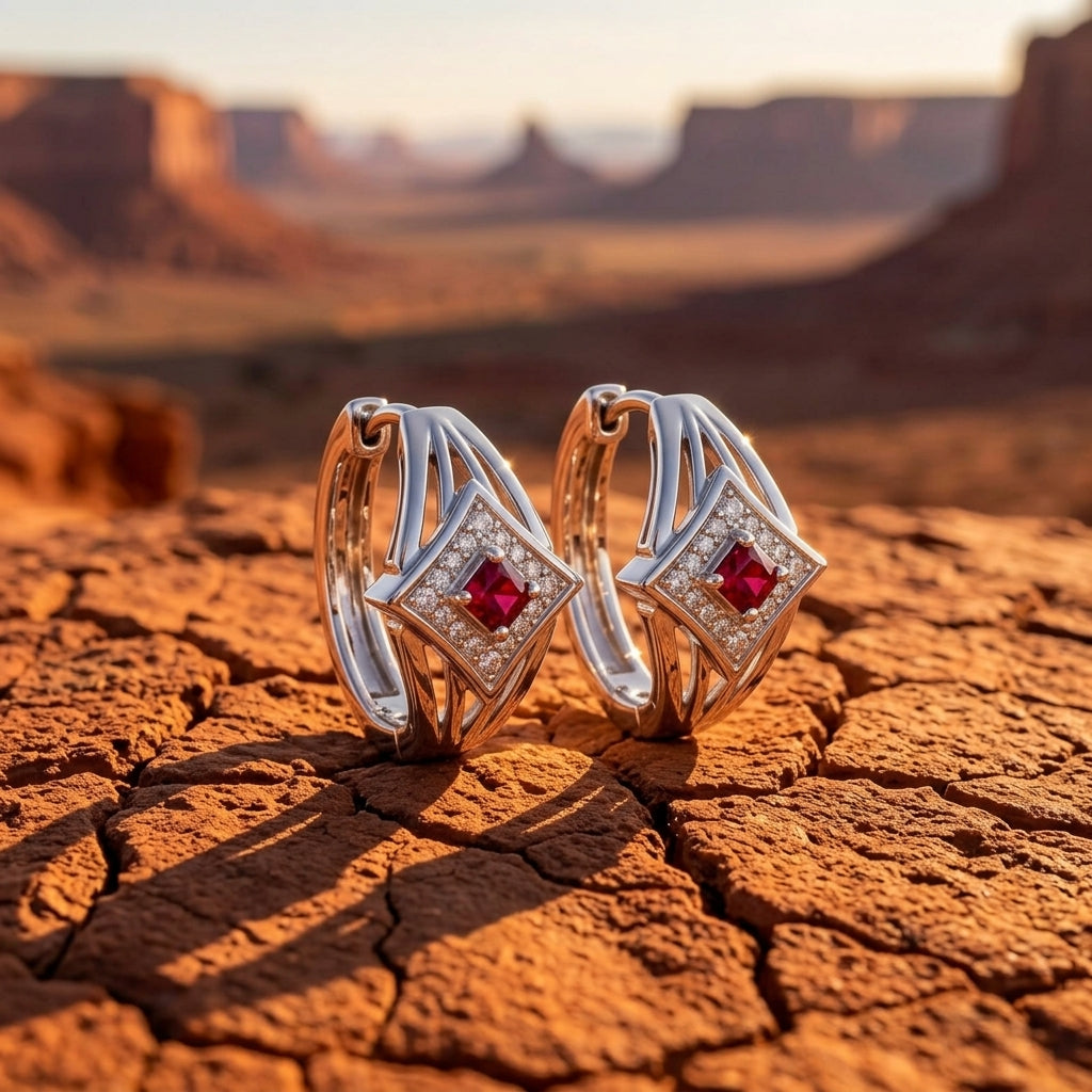 Soulful Waters Earrings - Ruby