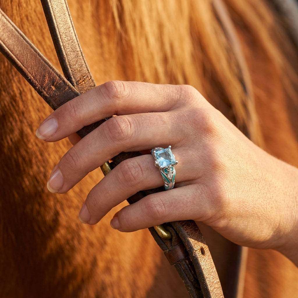 Rosemary's Loyalty Ring - Aquamarine