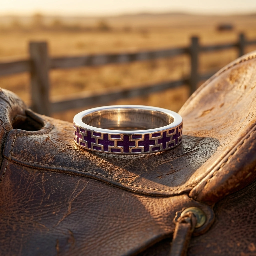 Stacked Edge Ring - Purple