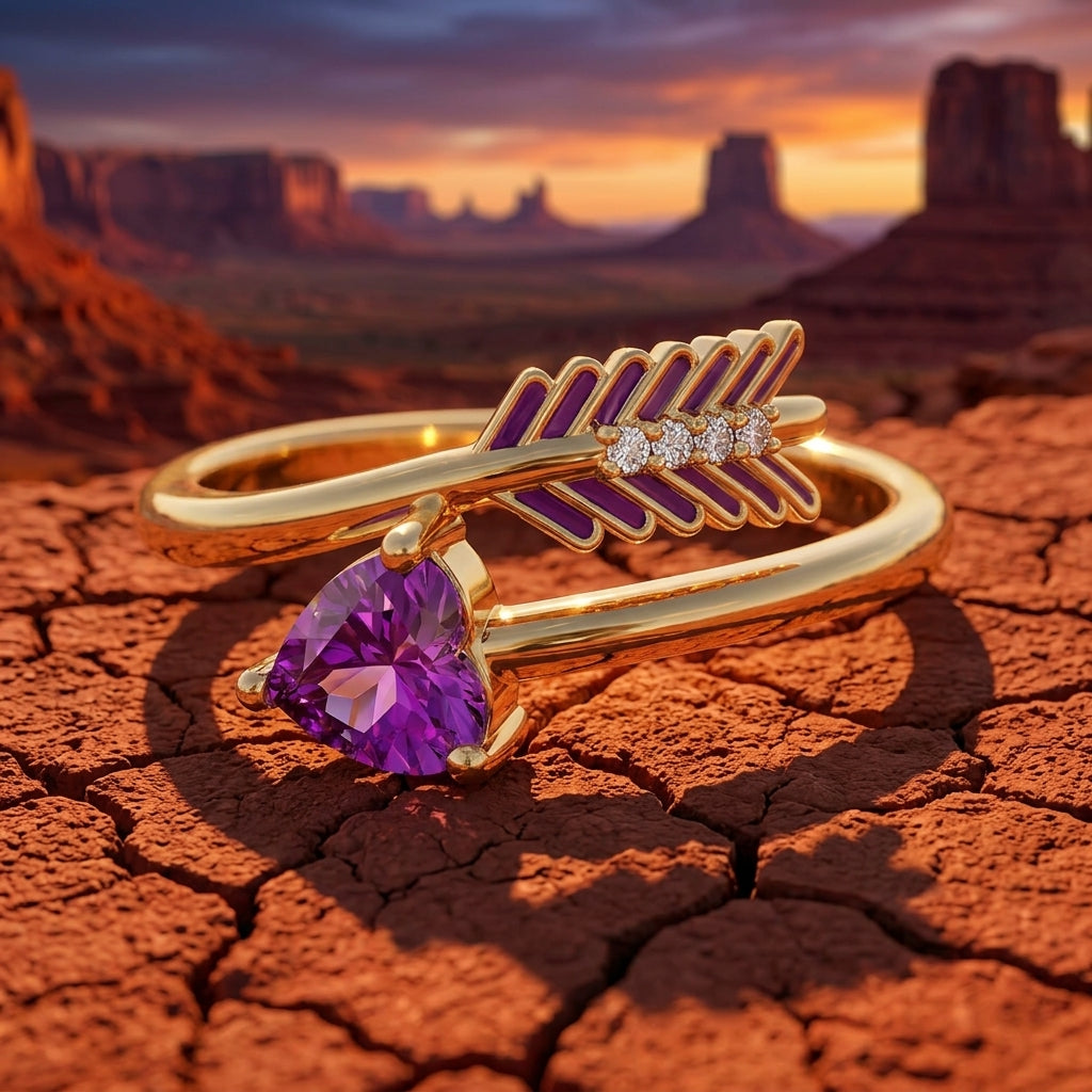 Arrow's Path Ring - Amethyst