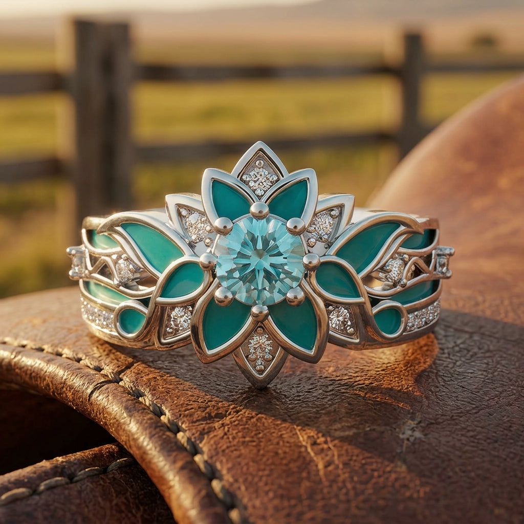 Garden Orchestra Ring - Aquamarine