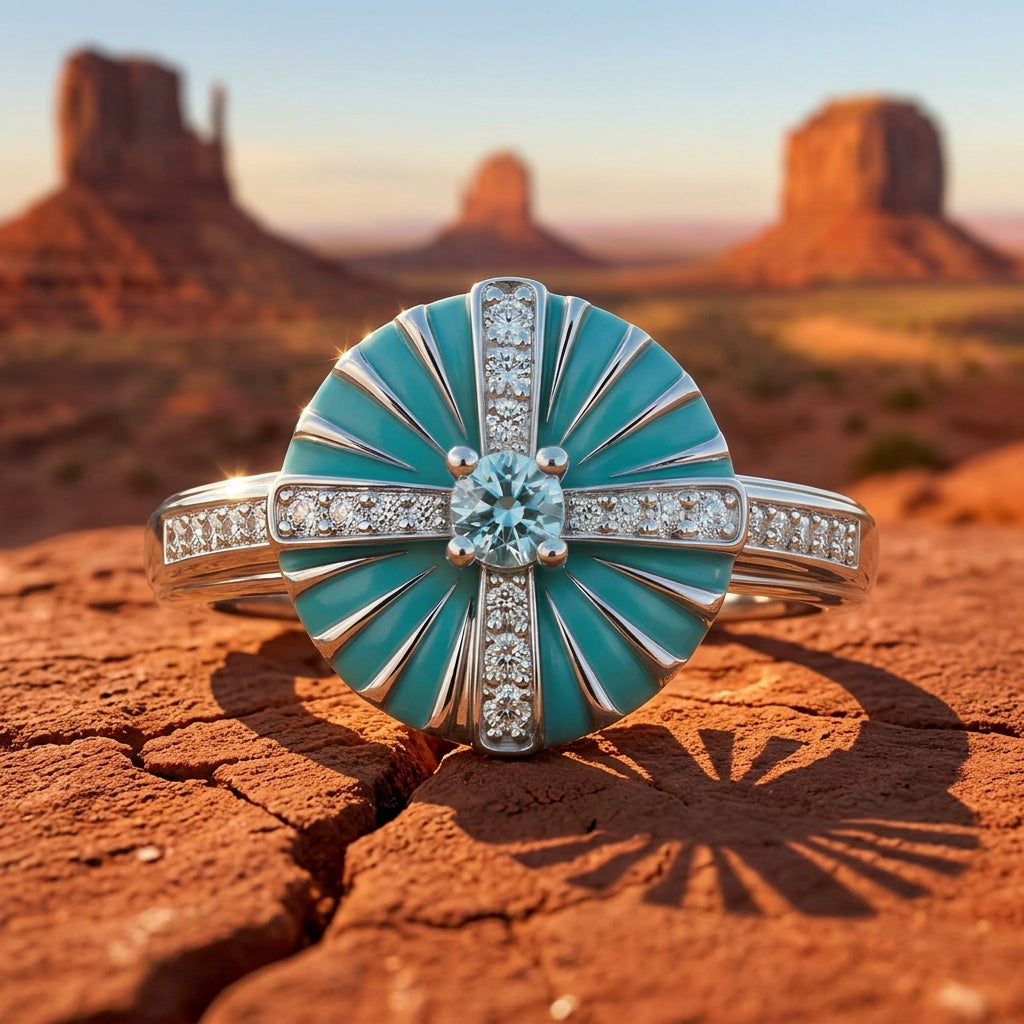 Azure Compass Ring