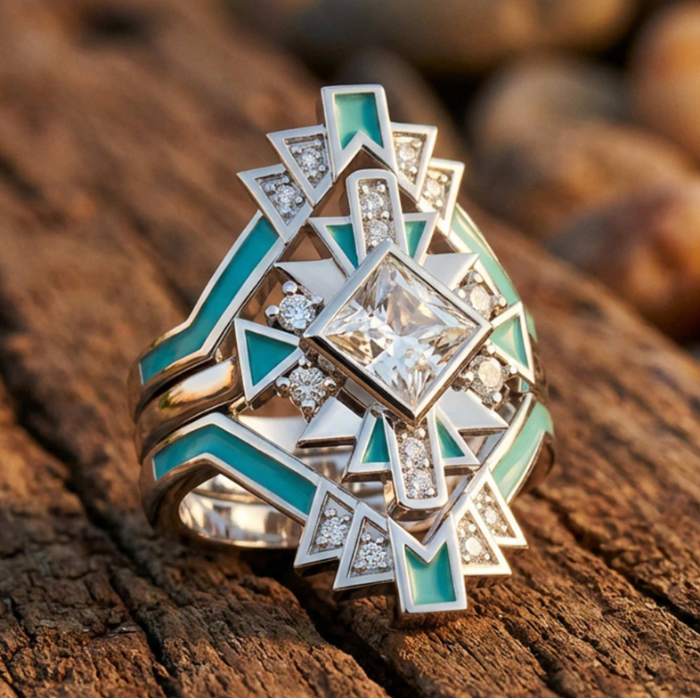 Turquoise Ring with sparks