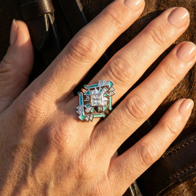 Turquoise Ring with sparks