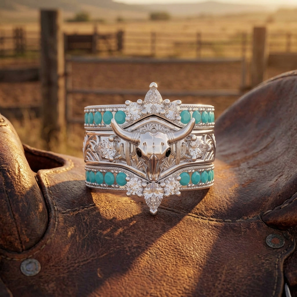 Longhorn Mesa Stacking Ring - Turquoise