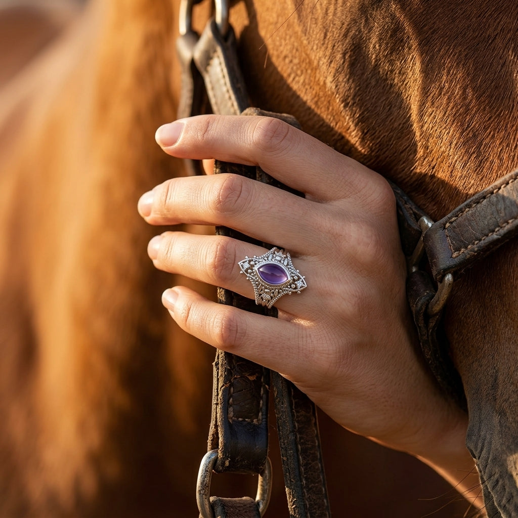 Holy Prayer Ring - Amethyst