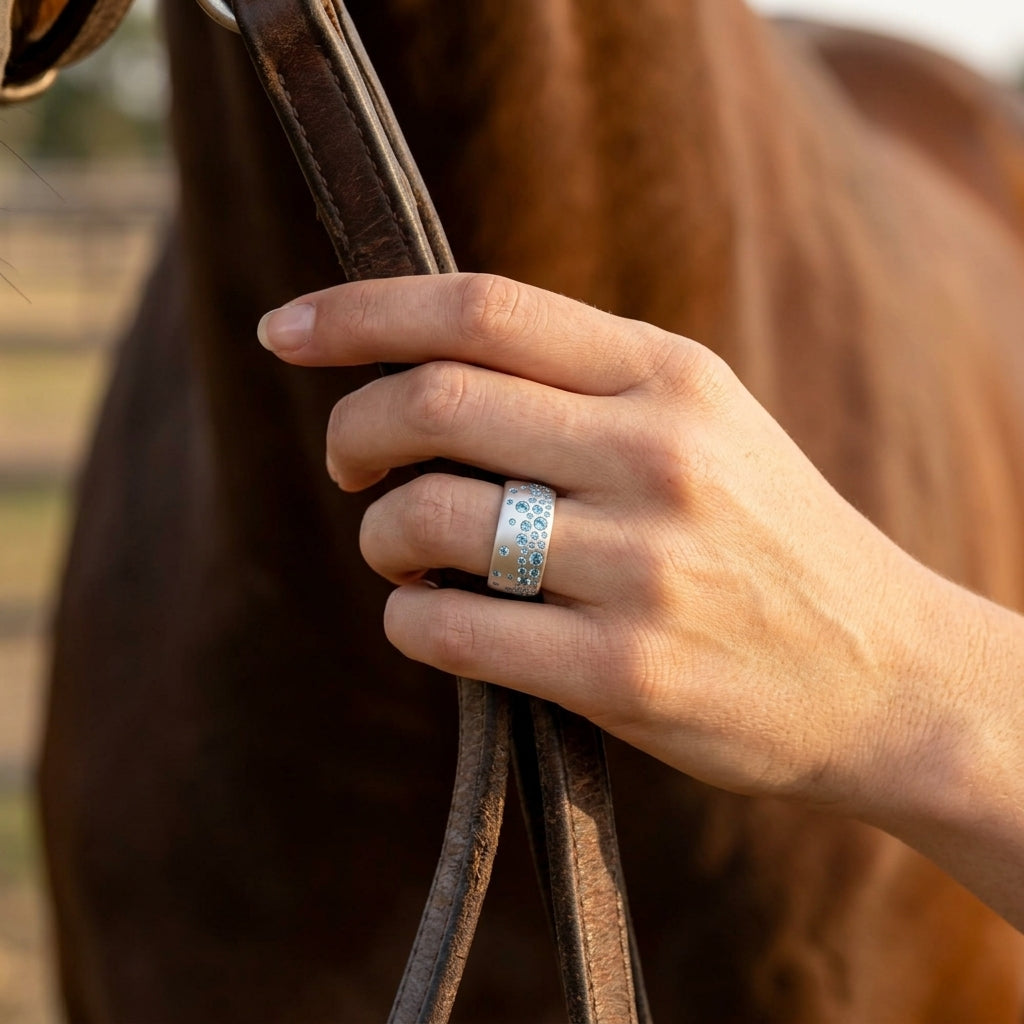 Nebula Drop Ring - Aquamarine