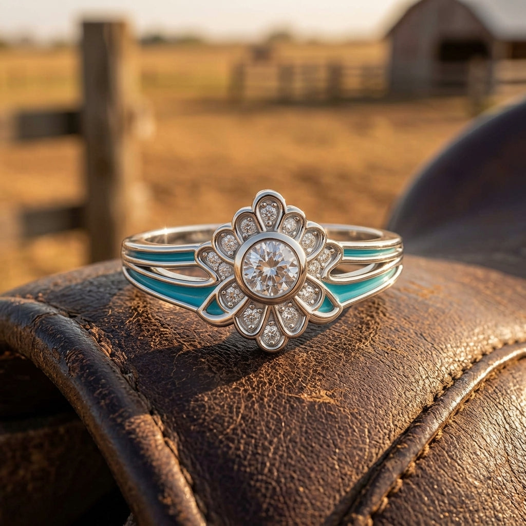Desert Bloom Ring - Moissanite