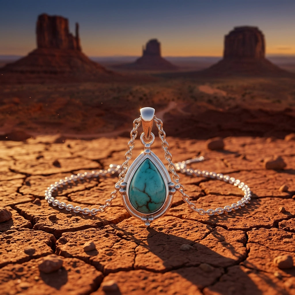 Desert Tears Necklace - Turquoise