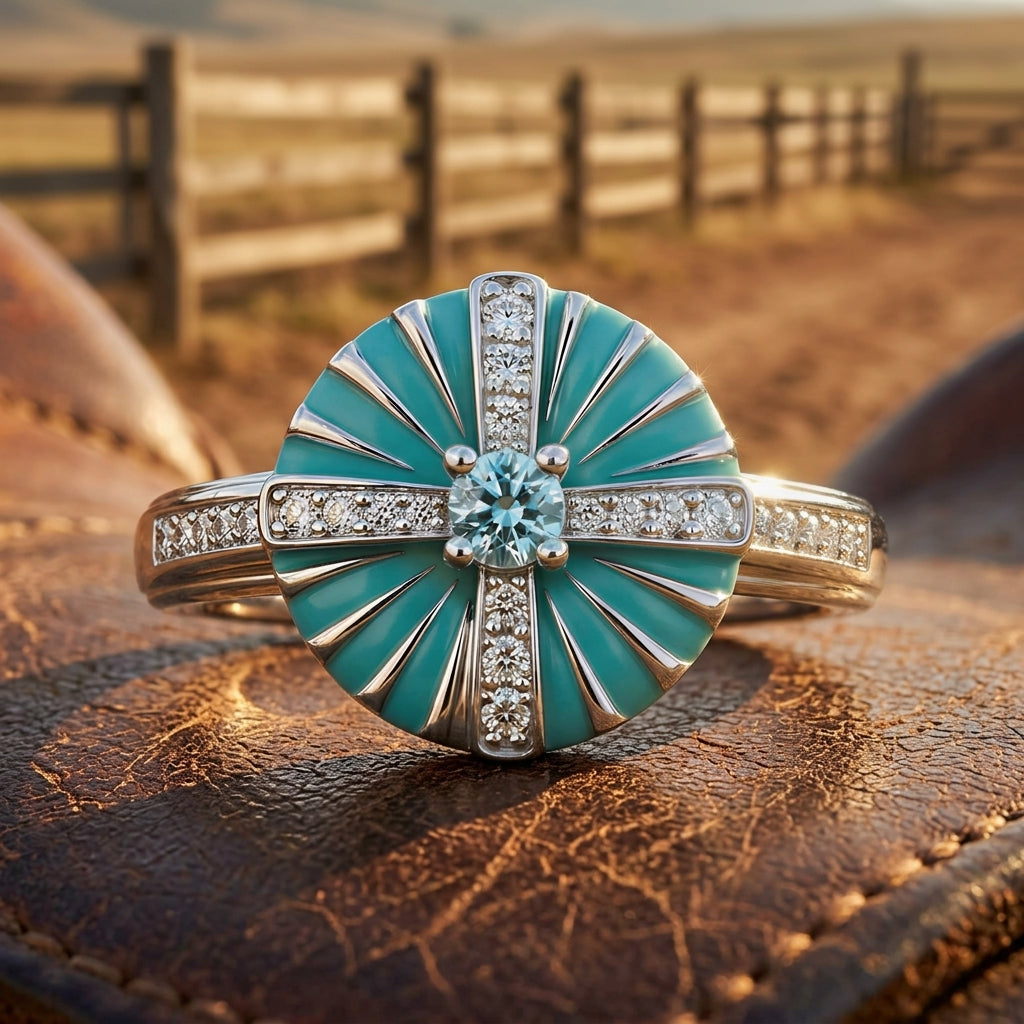 Azure Compass Ring
