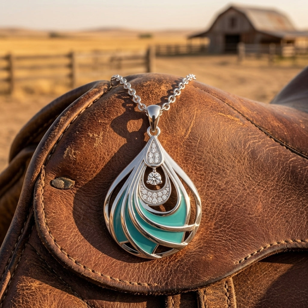 Zephyr Teardrop Necklace - Moissanite