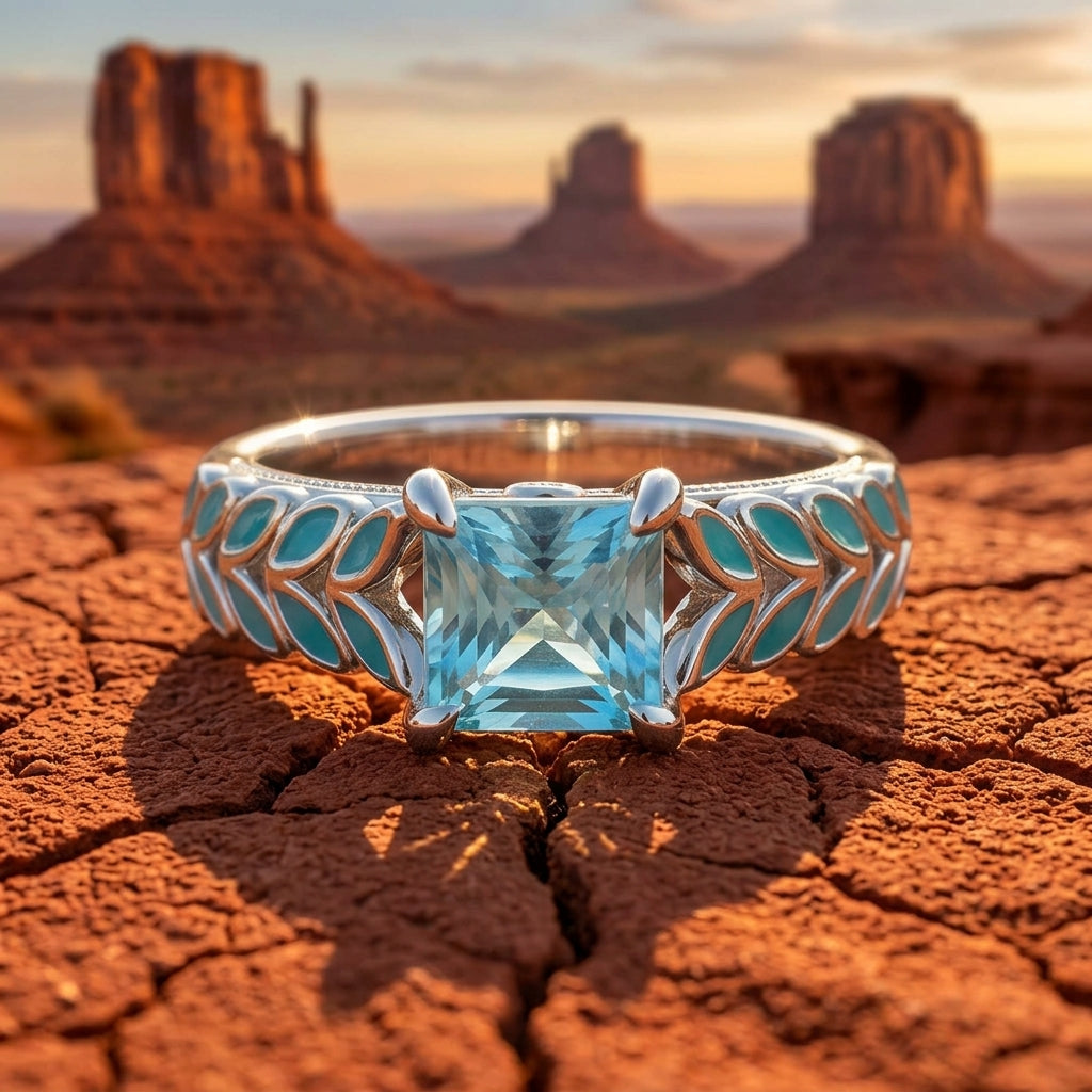 Golden Harvest Ring - Aquamarine