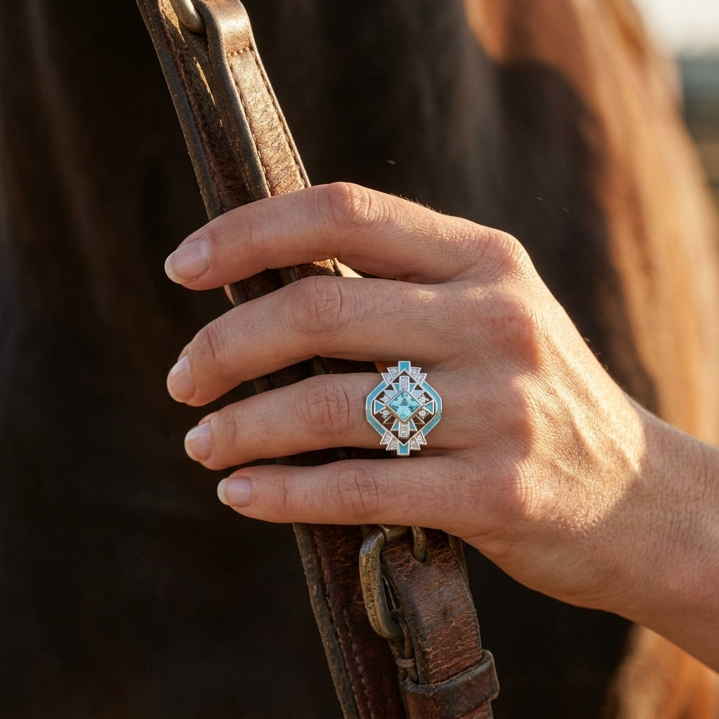 Chief's Crown Ring - Aquamarine