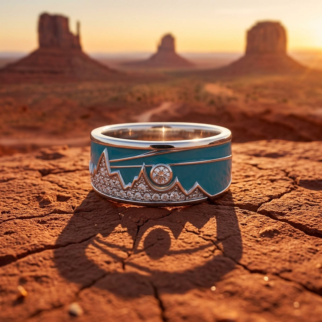 Cerulean Summit Ring - Moissanite