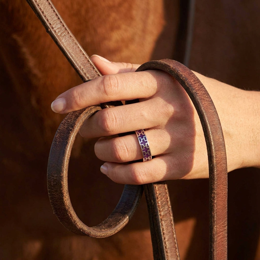 Stacked Edge Ring - Purple