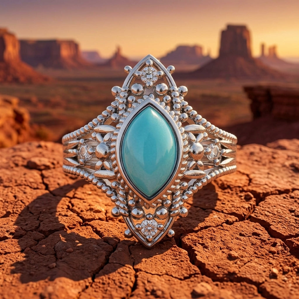 Holy Prayer Ring - Aquamarine