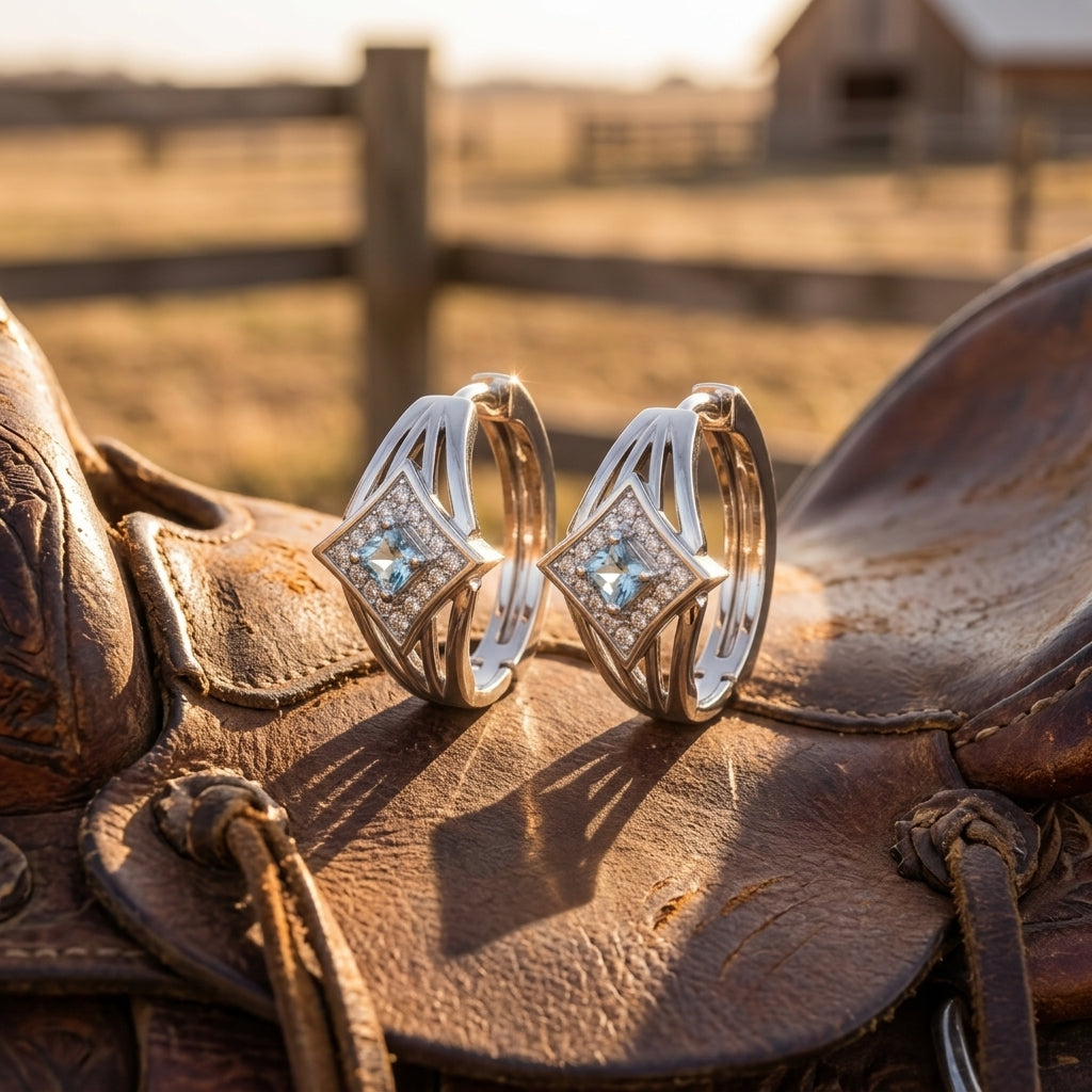 Soulful Waters Earrings - Aquamarine