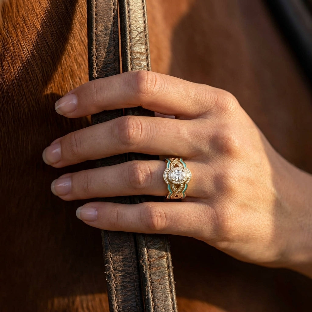 Sunset Canyons Ring - Moissanite & Gold