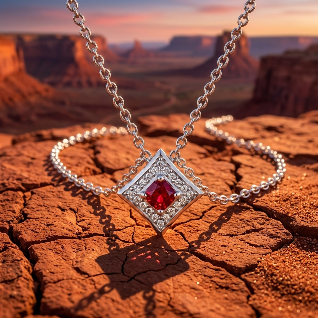 Soulful Waters Necklace - Ruby