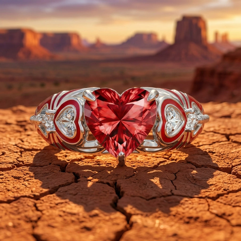 Loyal Heart Ring - Ruby