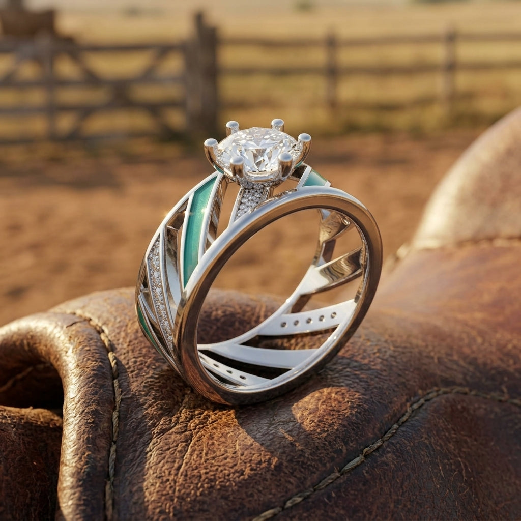 Aurora Veil Ring - Moissanite