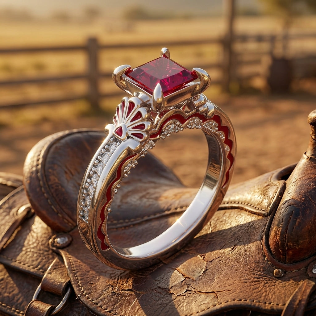 Lumen Crest Ring - Ruby