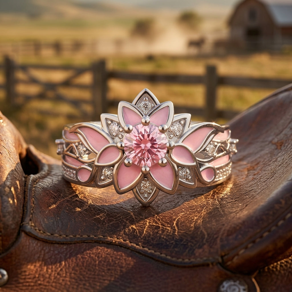 Garden Orchestra Ring - RoseQuartz & Pink