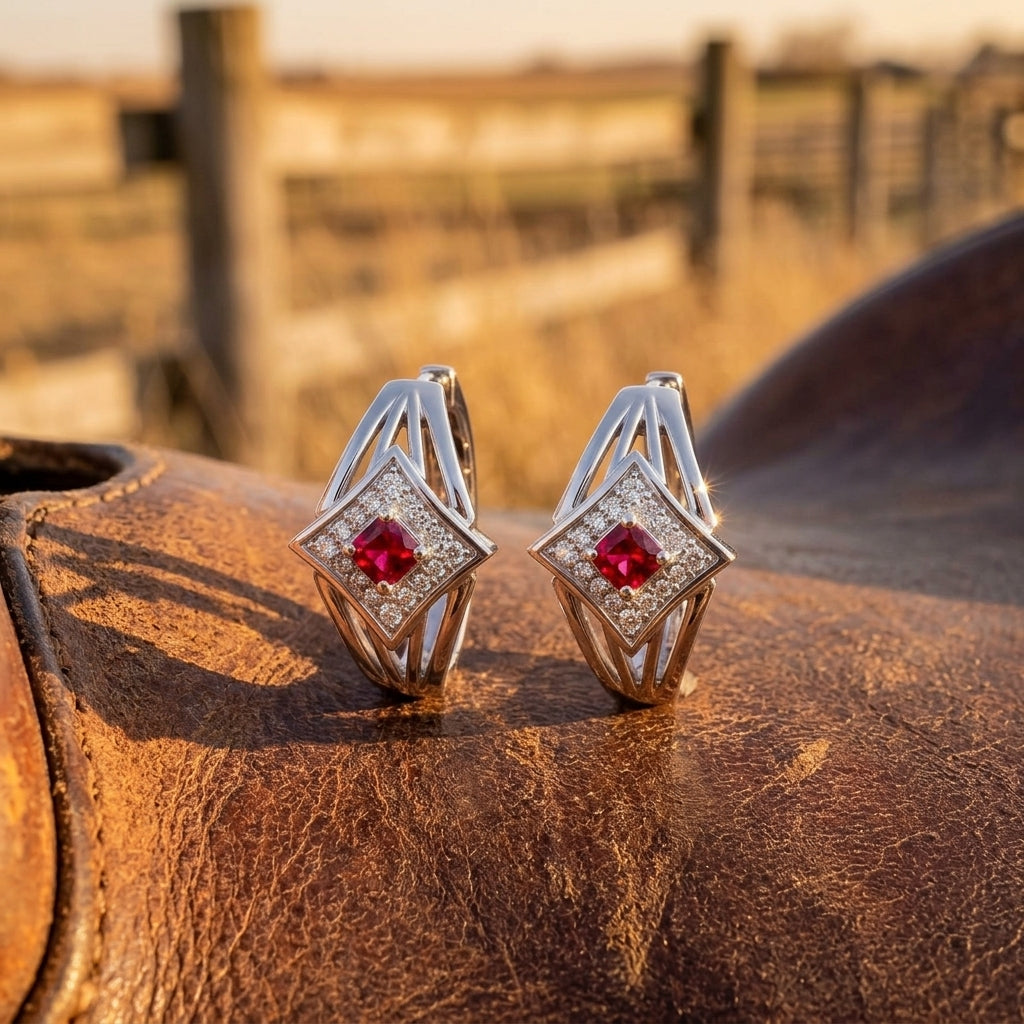 Soulful Waters Earrings - Ruby