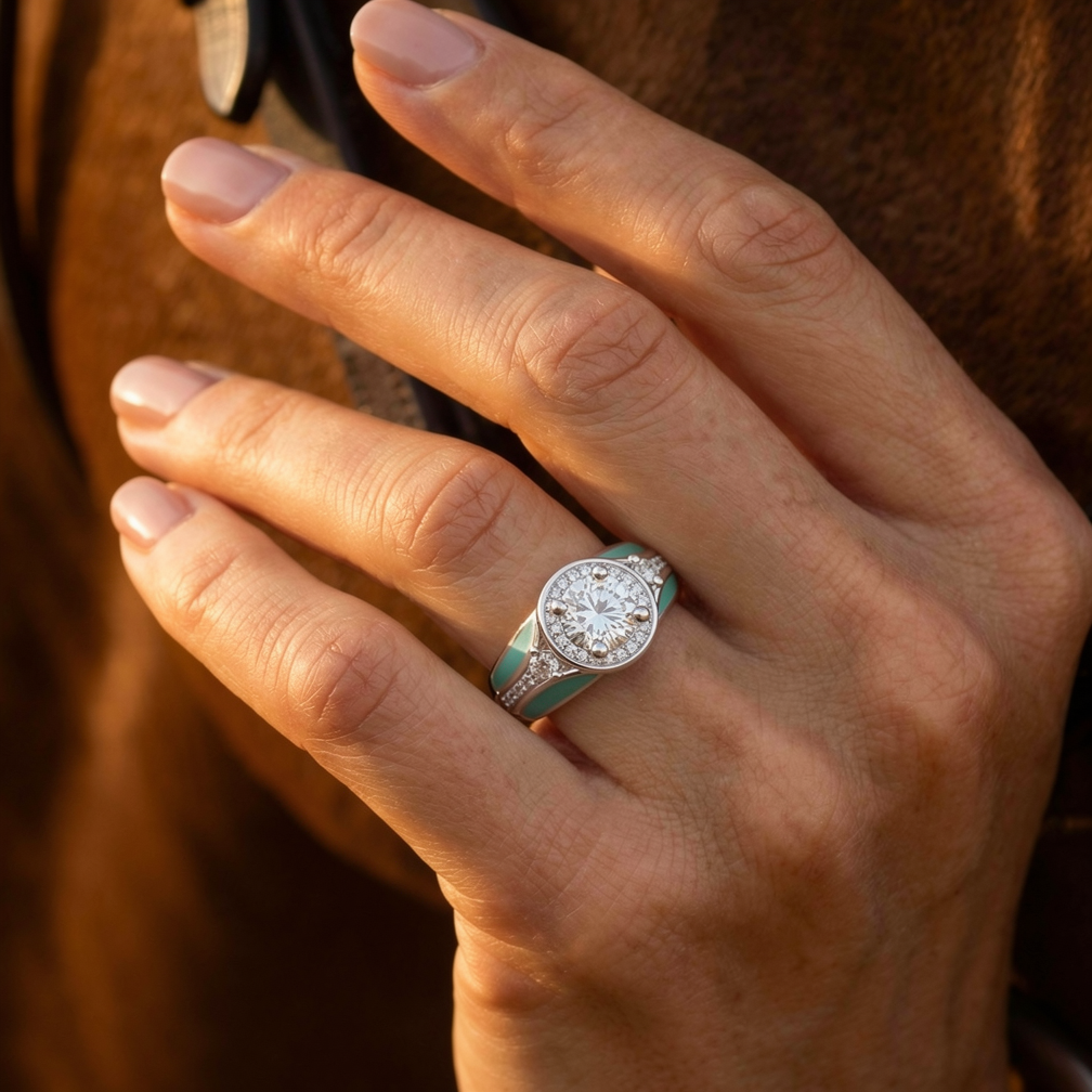 Brave Belt Ring - Moissanite