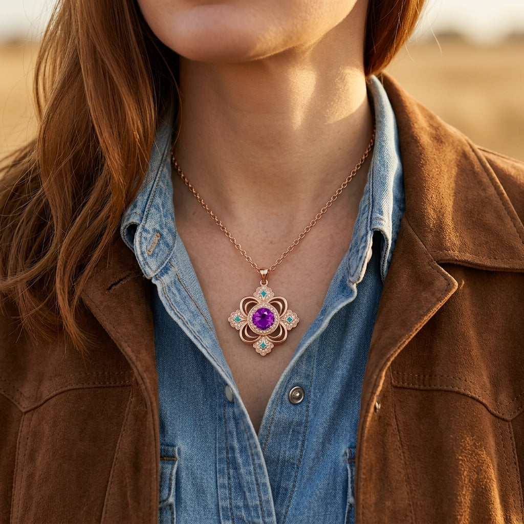 Prairie Insignia Necklace - Amethyst