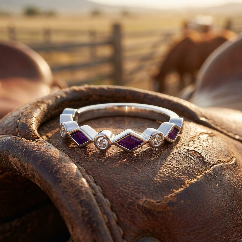 Silent Geometry Ring - Purple