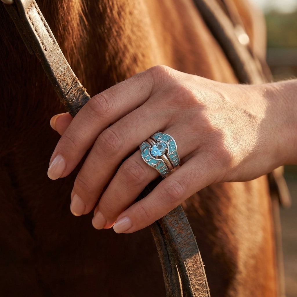 Lucky Rodeo Ring - Aquamarine