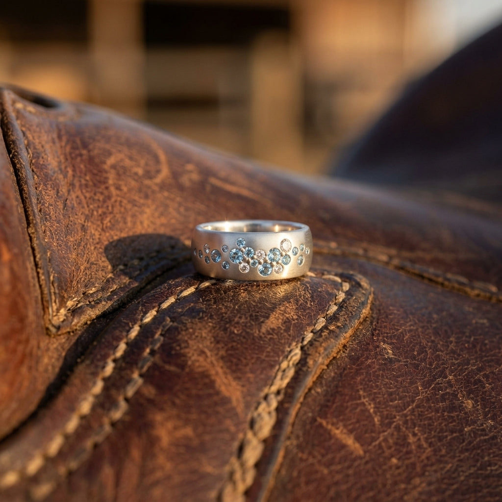 Fjord Spark Ring - Aquamarine