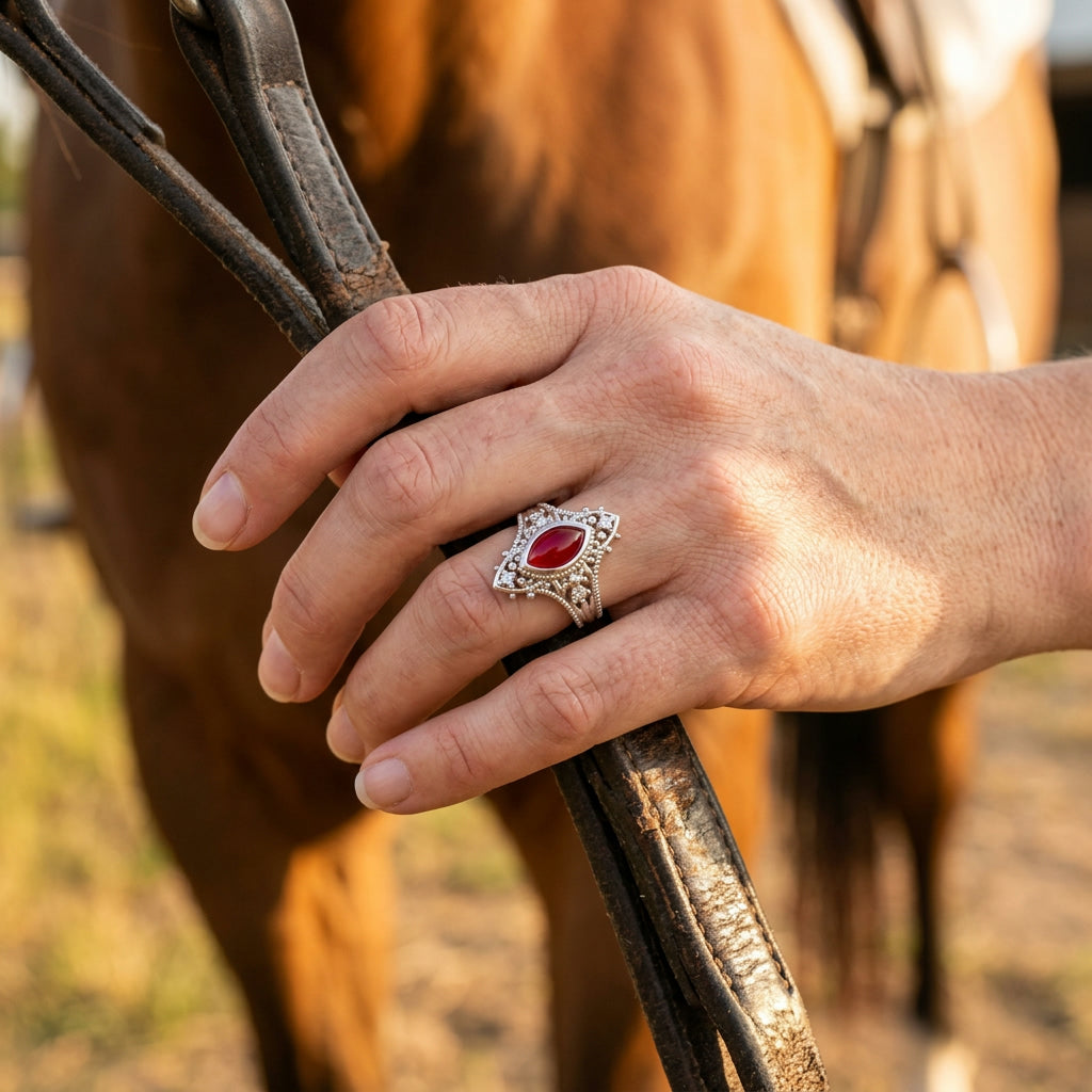 Holy Prayer Ring - Ruby