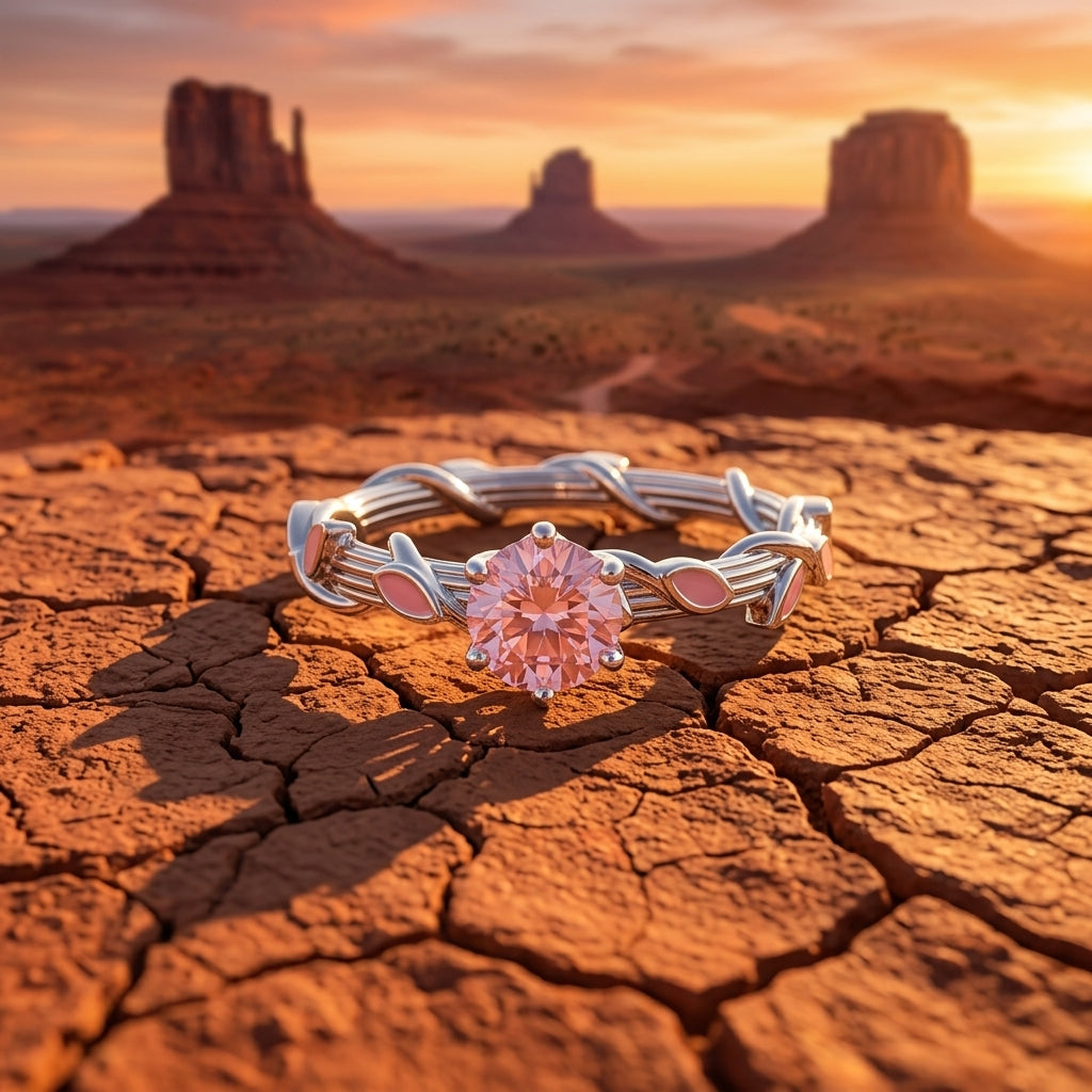 Promise Rose Ring - Rose Quartz