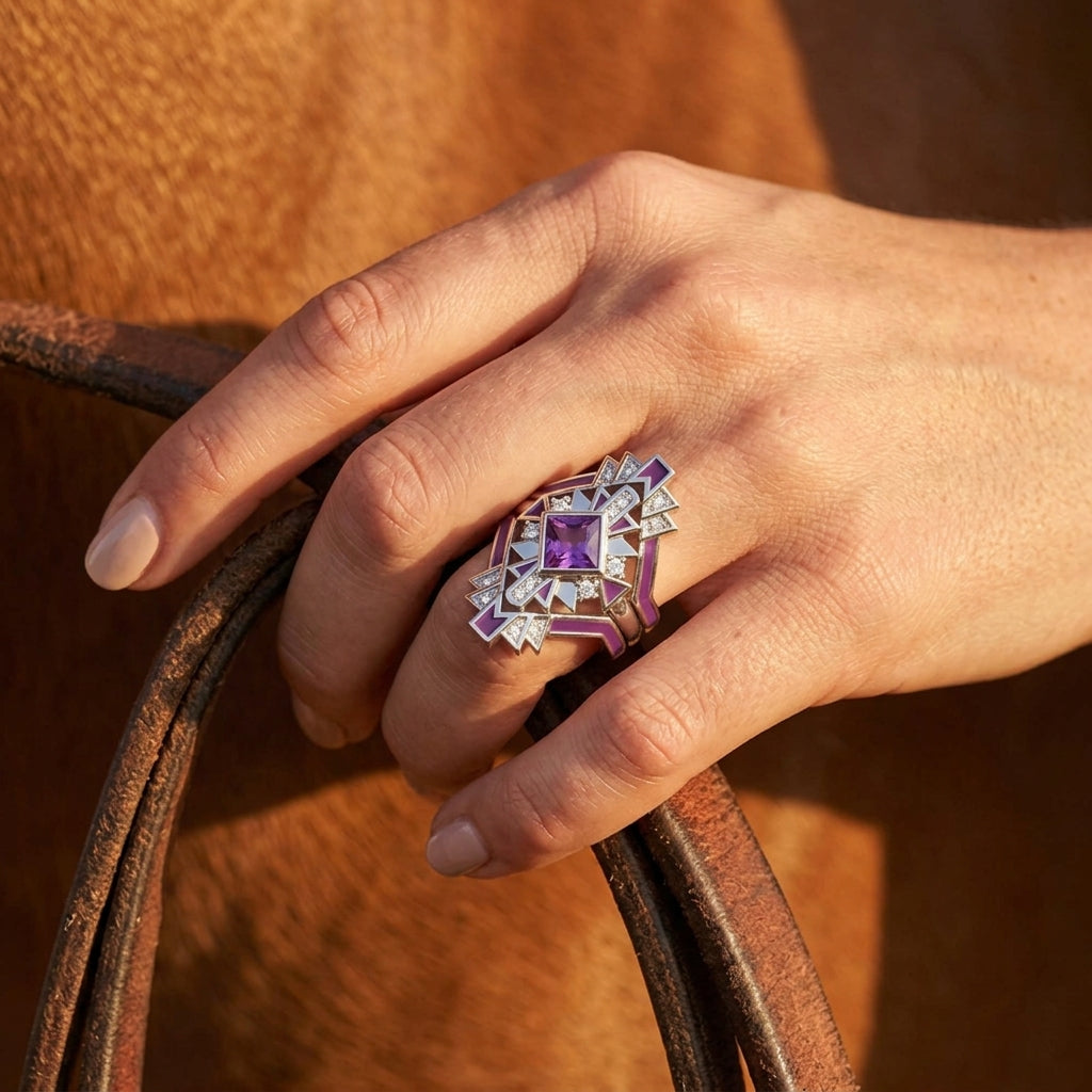 Chief's Crown Ring - Amethyst