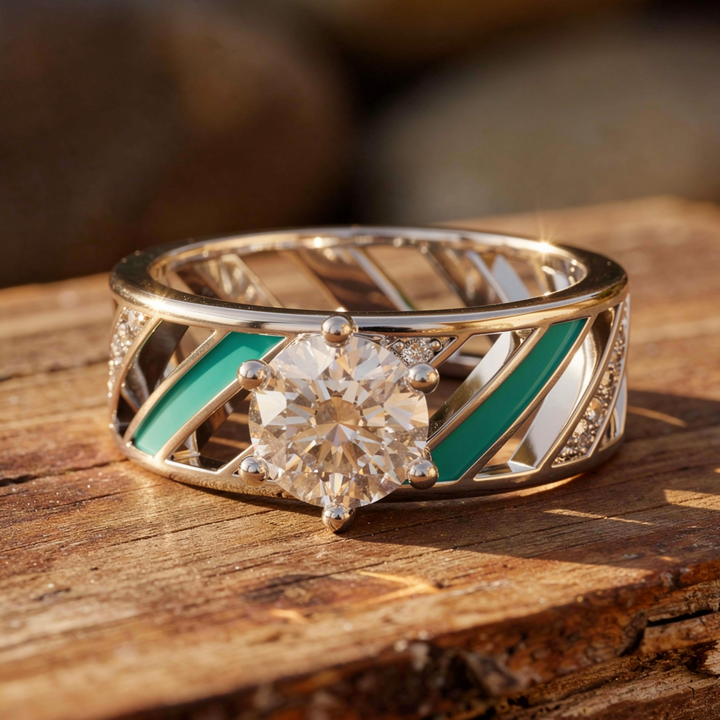 Aurora Veil Ring - Moissanite