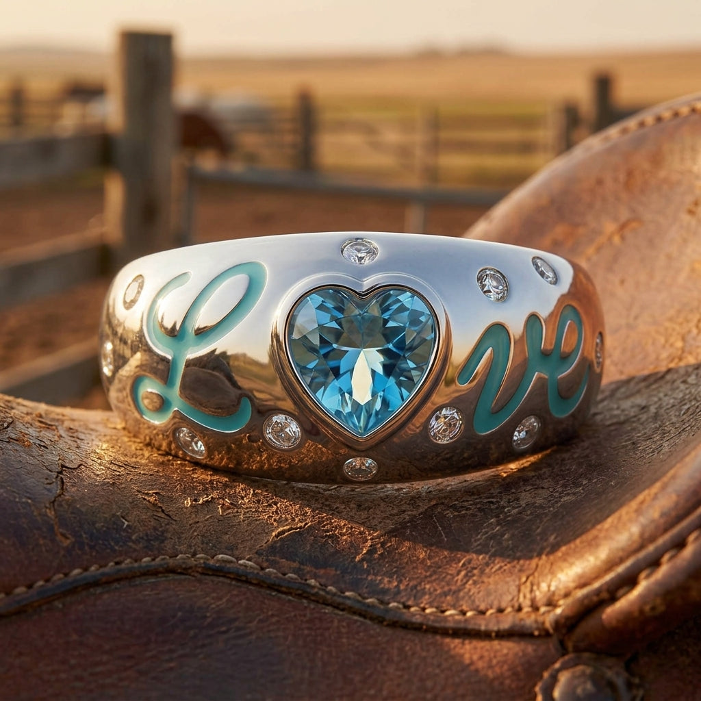 Promise Love Ring - Aquamarine