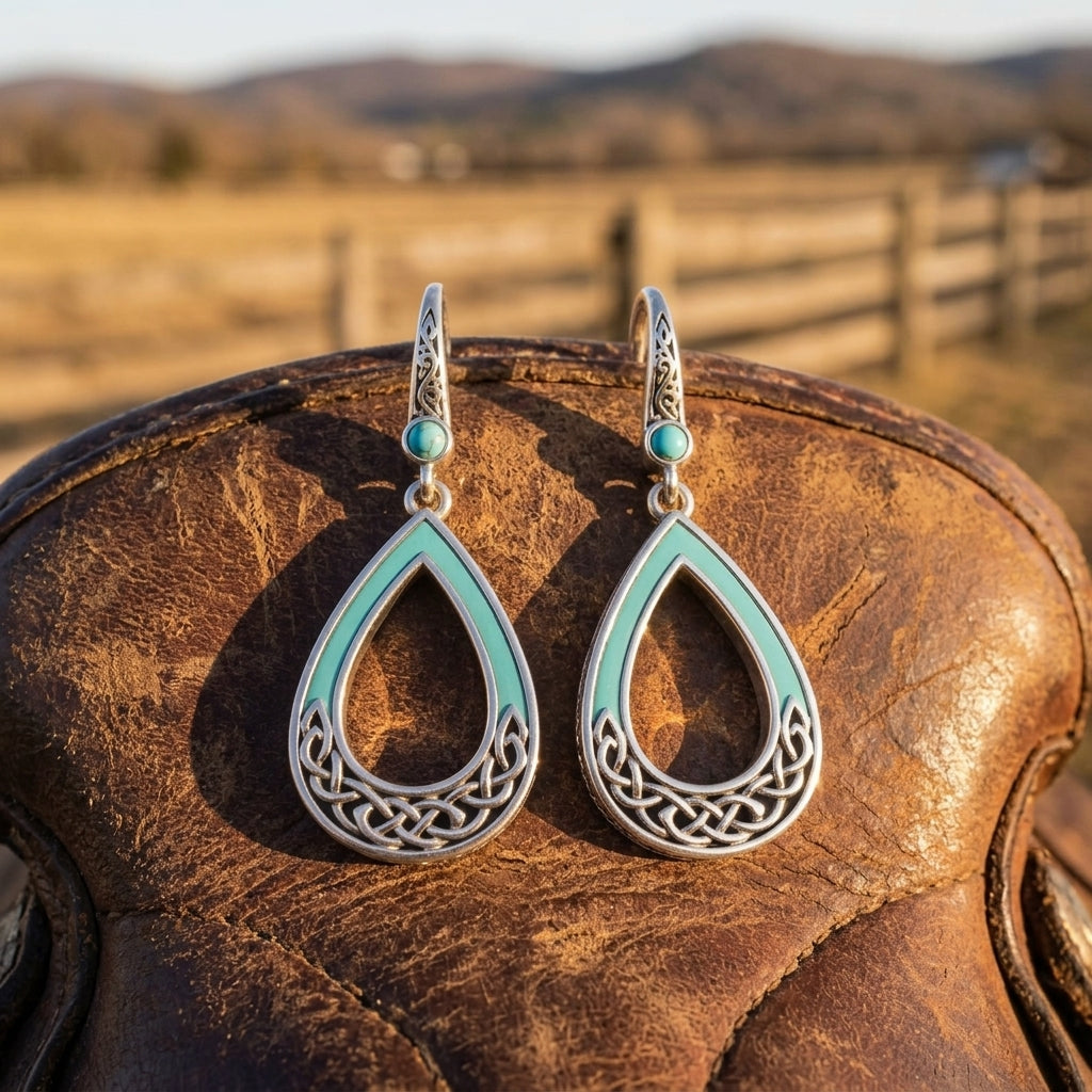 Canyon Teardrop Earrings - Turquoise