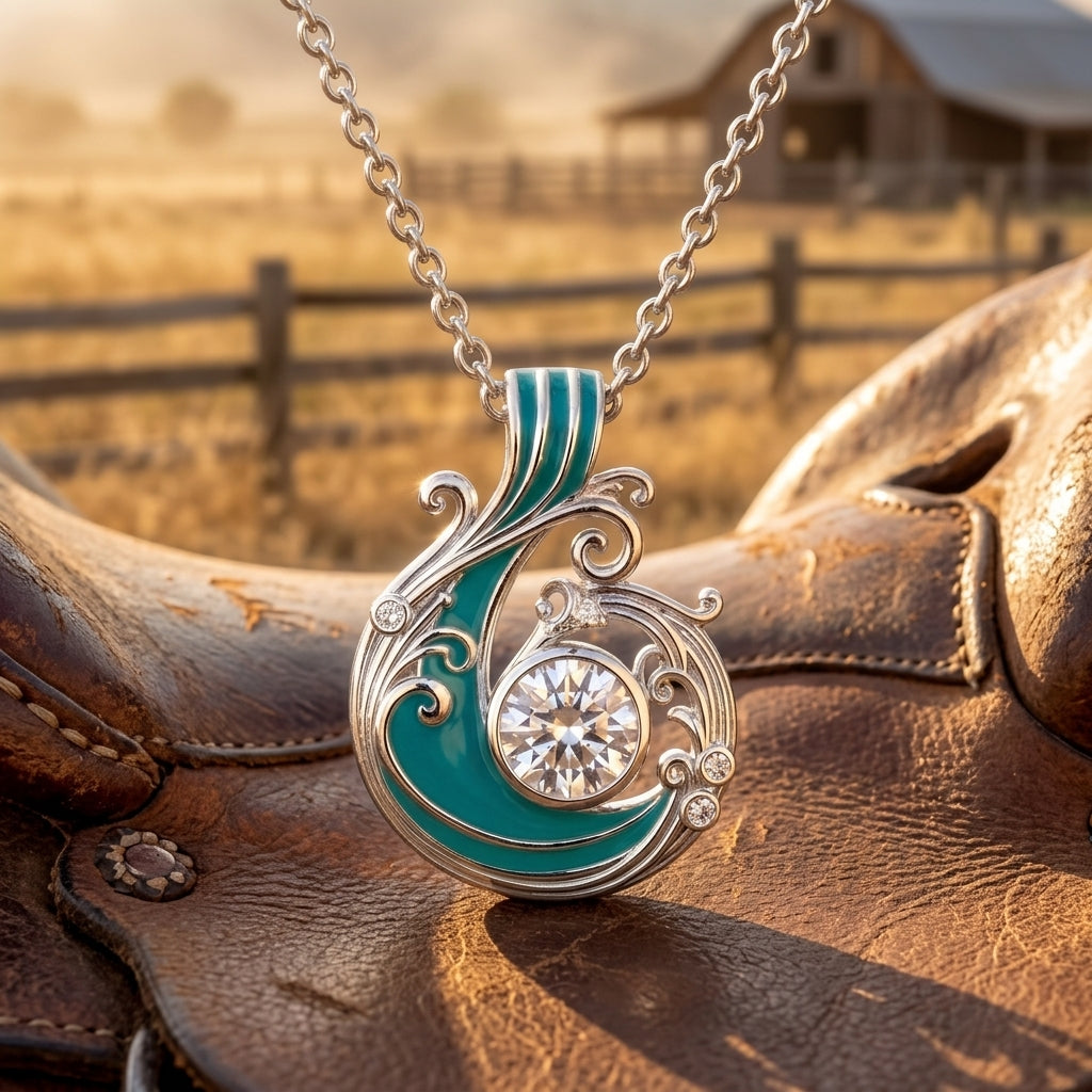 Savanna Swirl Necklace - Moissanite