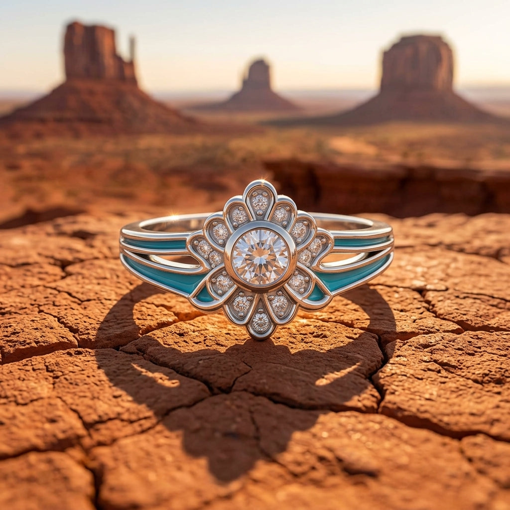 Desert Bloom Ring - Moissanite